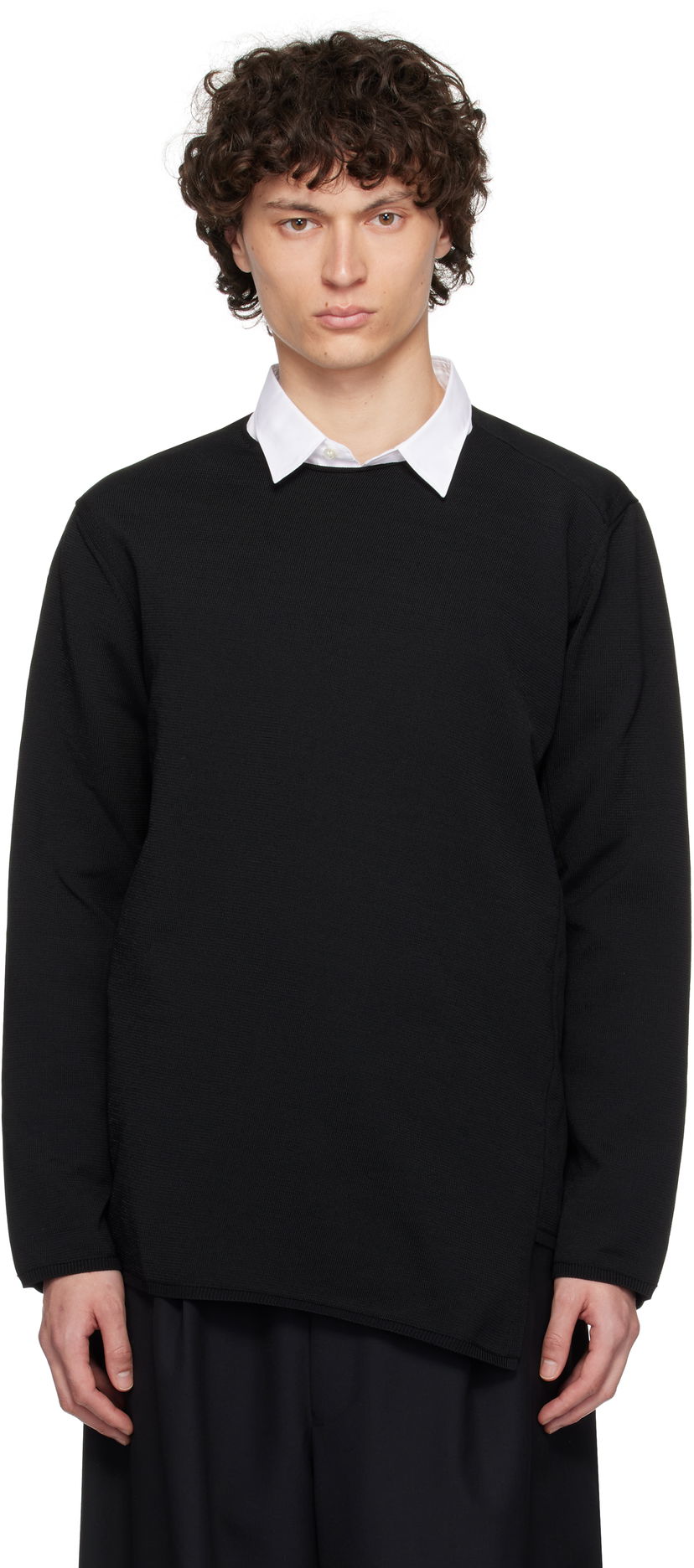 Villapaita Comme des Garçons Comme des Garçons Homme Plus Asymmetrical Sweatshirt Musta | PO-N007-S25