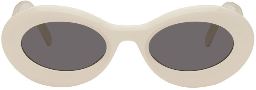 Aurinkolasit Loewe Off-White Loop Sunglasses Beige | LW40110U@5025A, 0