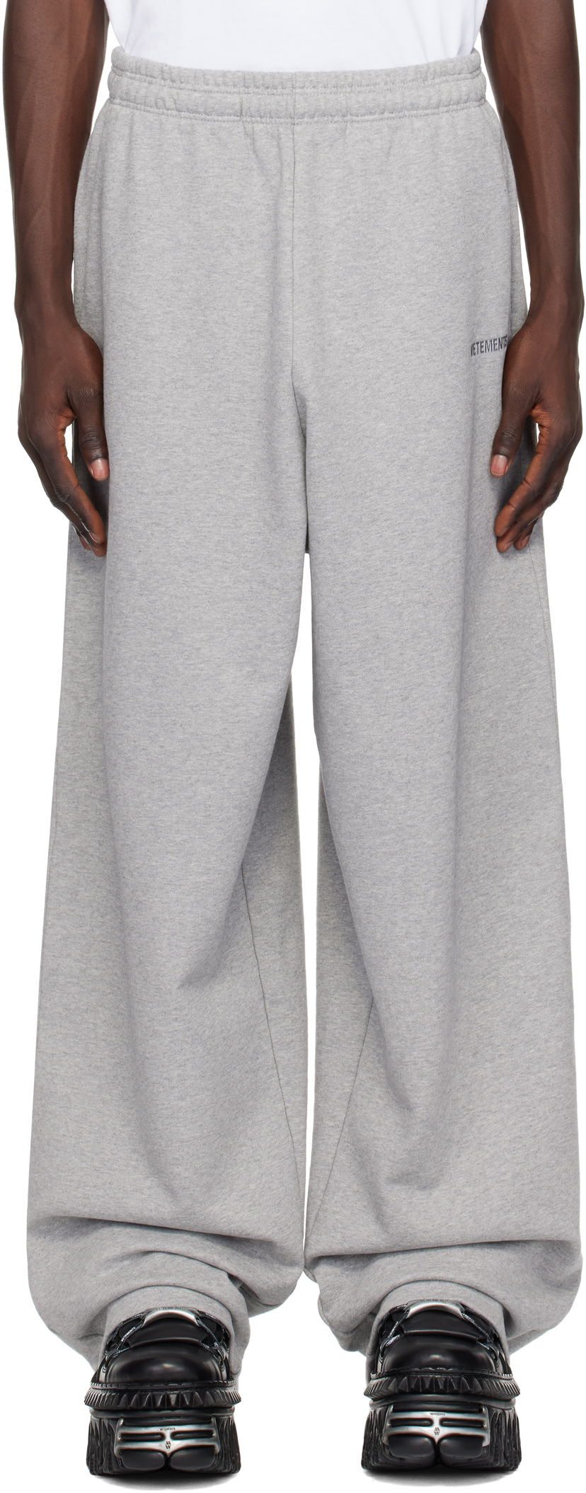 Verryttelyhousut VETEMENTS Embroidered Logo Sweatpants Harmaa | UA66SP630G