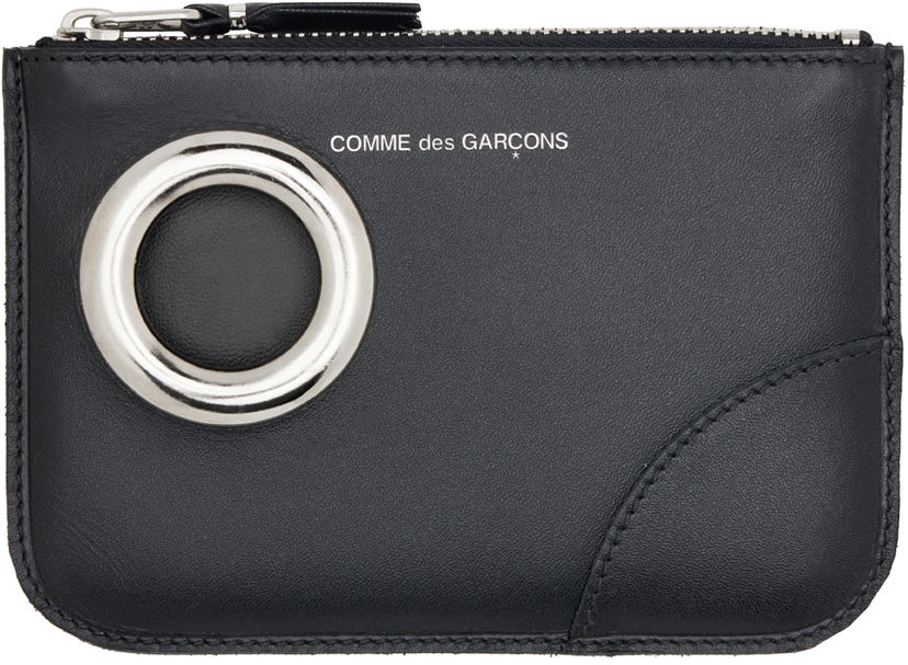 Lompakko Comme des Garçons COMME des GARÇONS WALLETS Black Silver Eyelet Wallet Pouch Musta | SA8100SE