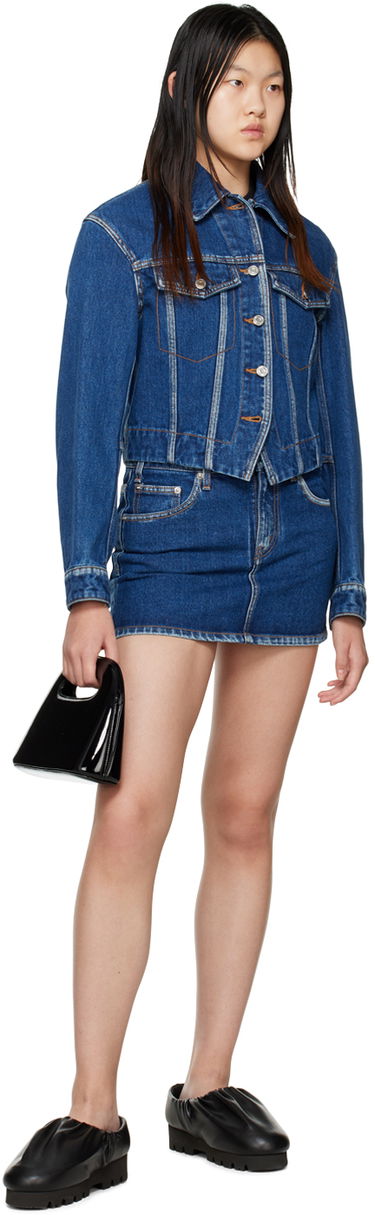 Takki We11done We11done V-Line Denim Jacket Sininen | WD-DJ3-22-330-W-BL, 3