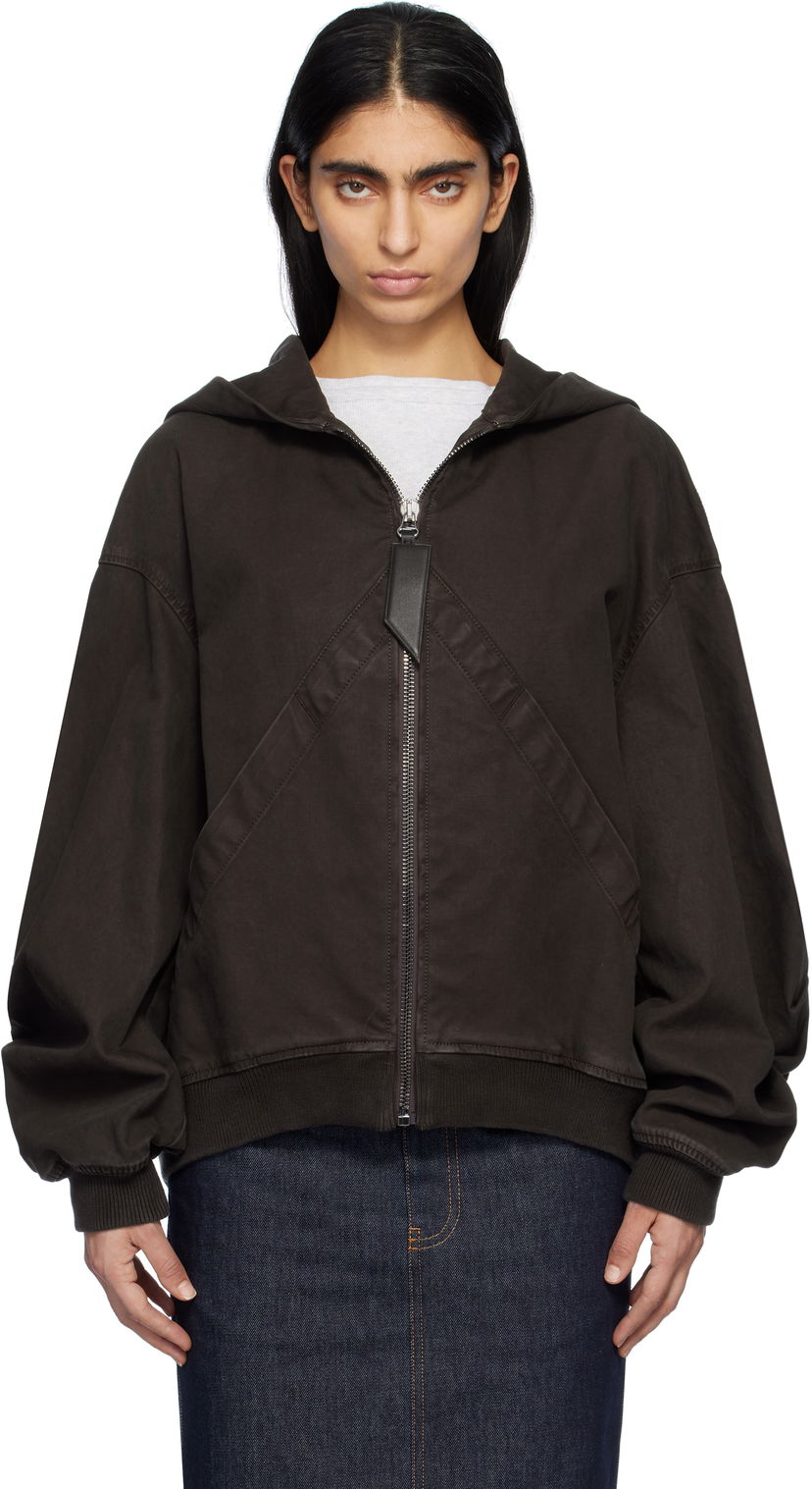 Huppari The Attico Attico Hooded Bomber Jacket Ruskea | 250WCB00066 DDC093AA