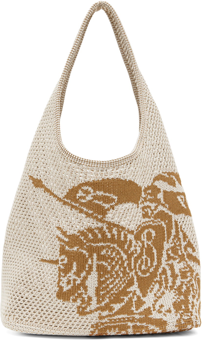 Olkalaukku Burberry Burberry EKD Large Crochet Tote Beige | 8109369