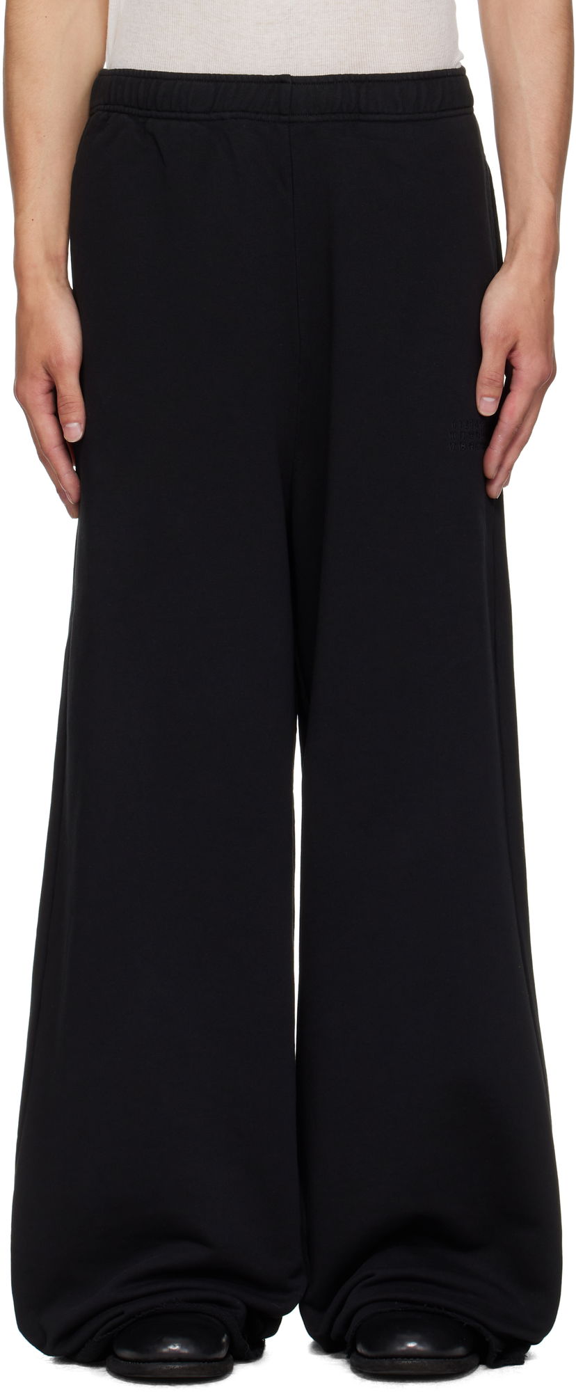 Verryttelyhousut Maison Margiela MM6 Maison Margiela Cotton Wide-Leg Sweatpants Musta | SH0KA0057 M25025