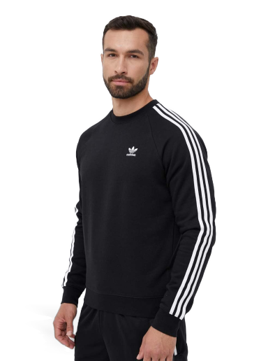 Huppari adidas Originals Adicolor Classics 3-Stripes Crew Sweat Musta | IM2087