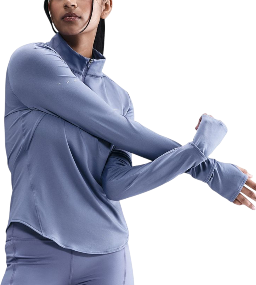 T-paita Nike Swift Long Sleeve Half-Zip Top with Thumbholes Sininen | hq0499-499