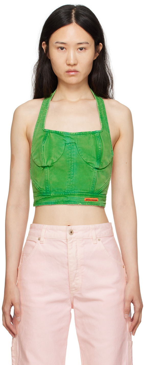 Tankkitoppi HERON PRESTON Distressed Tank Top Vihreä | HWAD045F23FAB0025500, 0