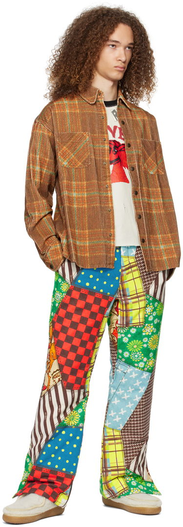 Housut ERL Patchwork Print Flare Trousers Monivärinen | ERL07P006, 3