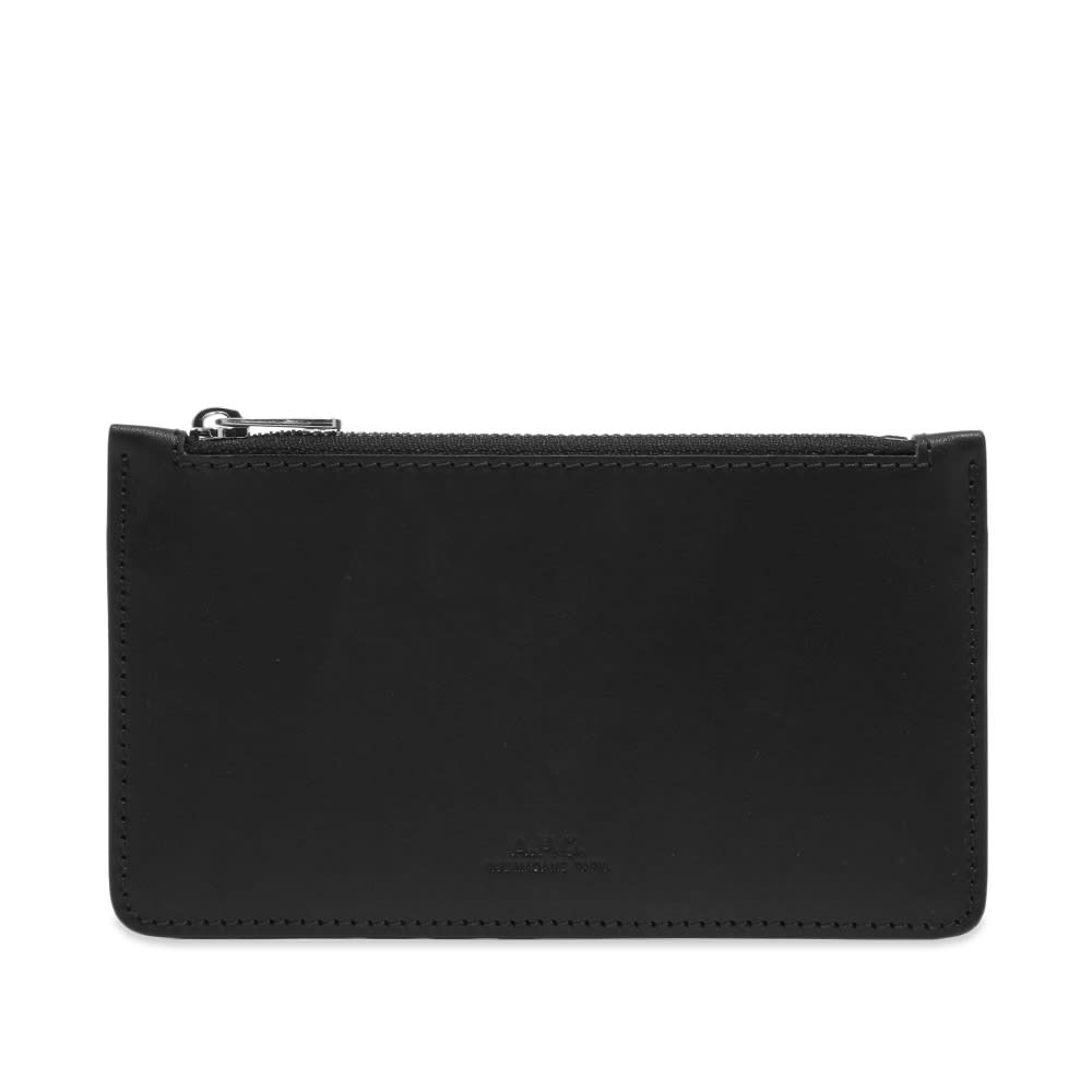 Lompakko A.P.C. Walter Zip Card Wallet Musta | PXAWV-H63205-LZZ, 0