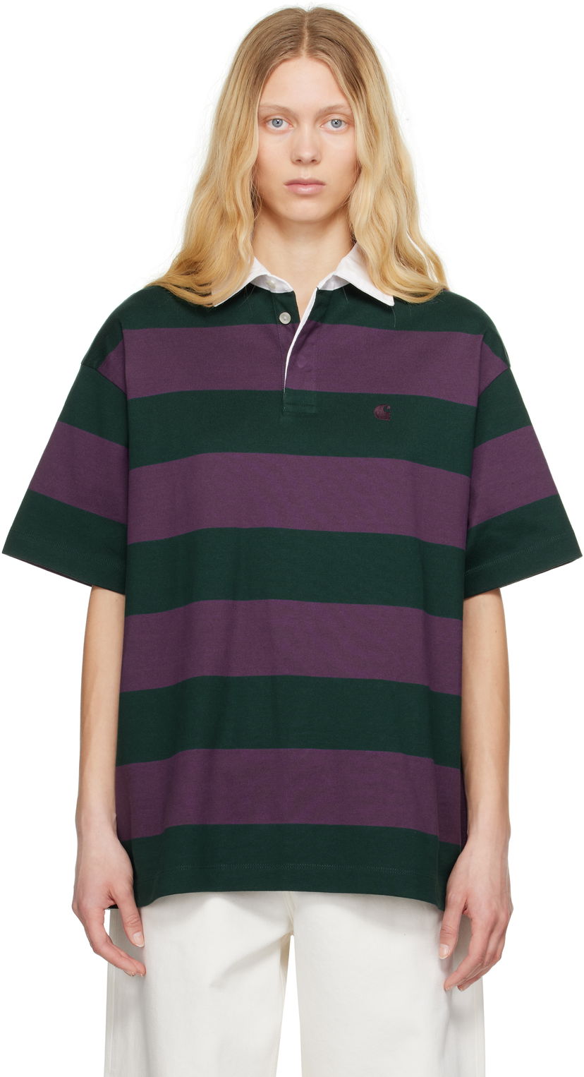 Poolopaita Carhartt WIP Carhartt WIP Seffner Striped Rugby Polo Violetti | I034552 2SCXX