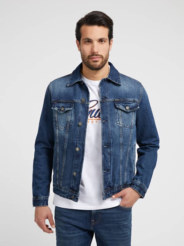 Takki GUESS Regular Fit Denim Tummansininen | M2GXN1D4HW3, 0