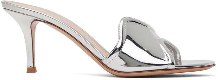 Tennarit ja kengät Gianvito Rossi Lucrezia 70 Metallic Leather Heeled Sandals Metallinen | G15070.70RIC.MET