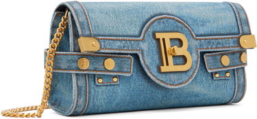 Olkalaukku Balmain Denim Crossbody Pouch Bag Sininen | EN1LE596TDEN, 1