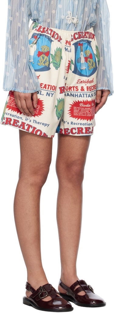 Shortsit Bode Bode Enrichment Print Shorts Valkoinen | MRS25BT045, 1
