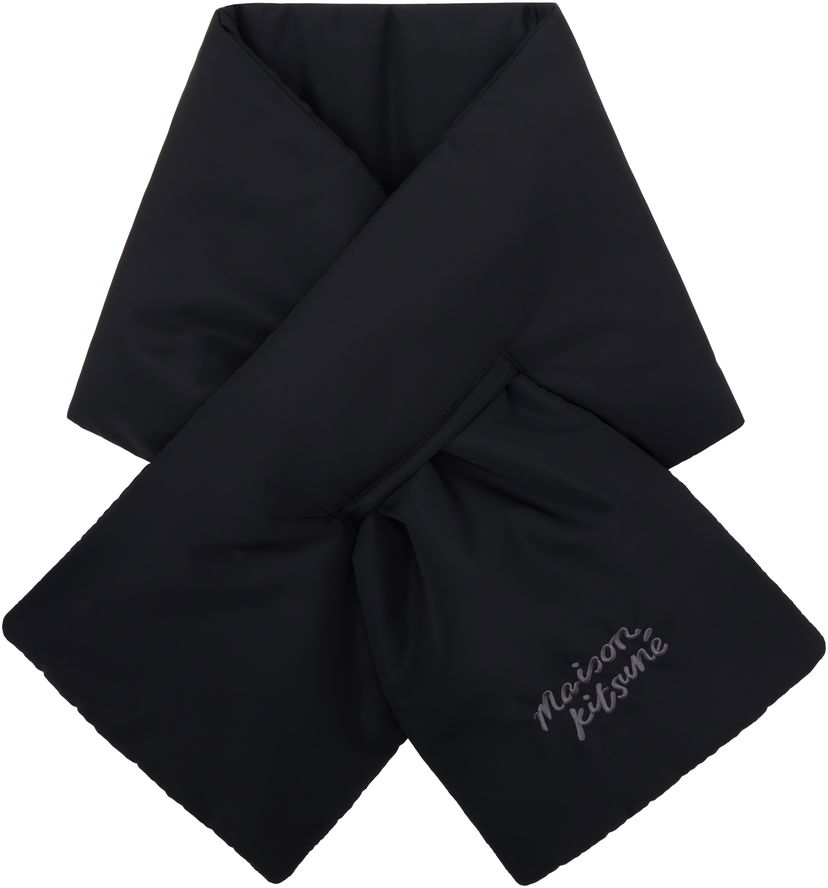 Huivi MAISON KITSUNÉ Puffer Scarf Musta | NM06202WQ4035