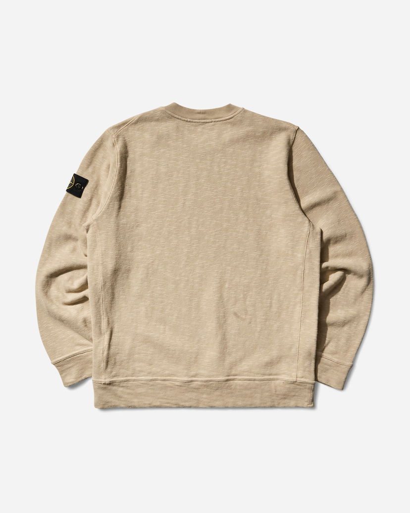 Huppari Stone Island Brushed Heavy Cotton Jersey Sweatshirt Beige | K2S15-6100053-S0238 V009A