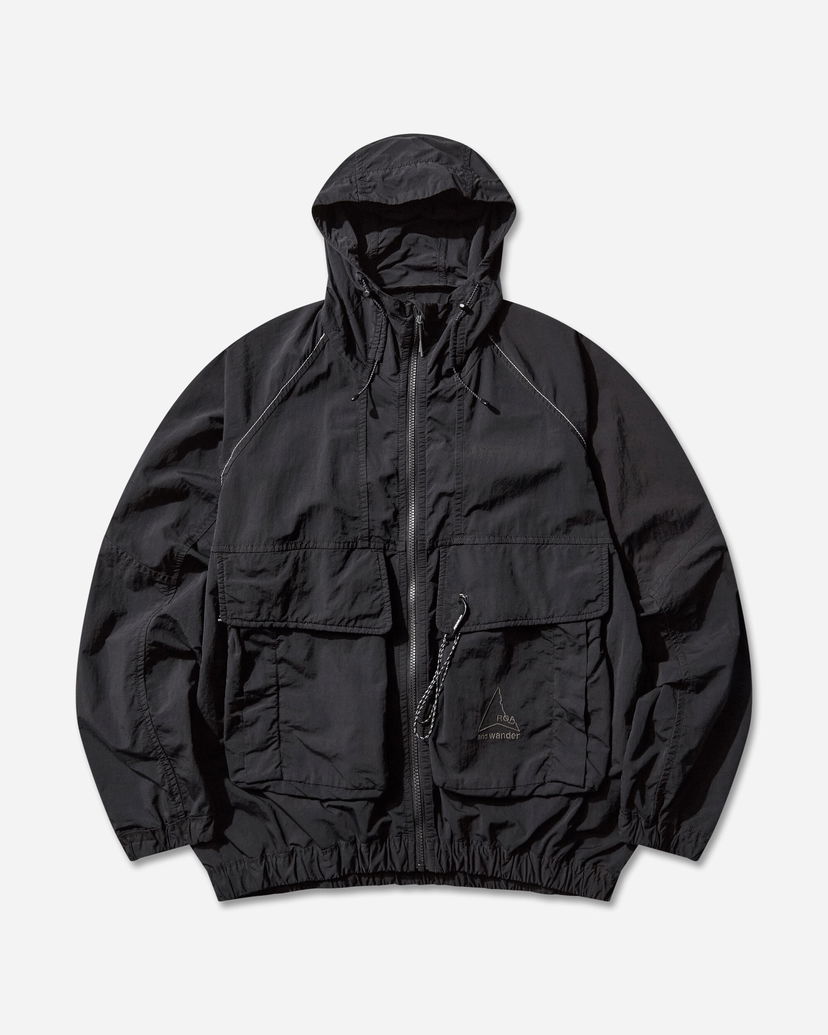 Tuulitakki ROA Garment-Dyed Nylon Hooded Jacket Musta | 5745221536 10