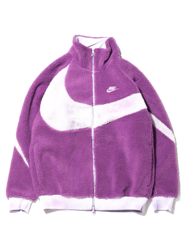 Takki Nike Big Swoosh Reversible Boa Jacket Purple Violetti | BQ6546-570