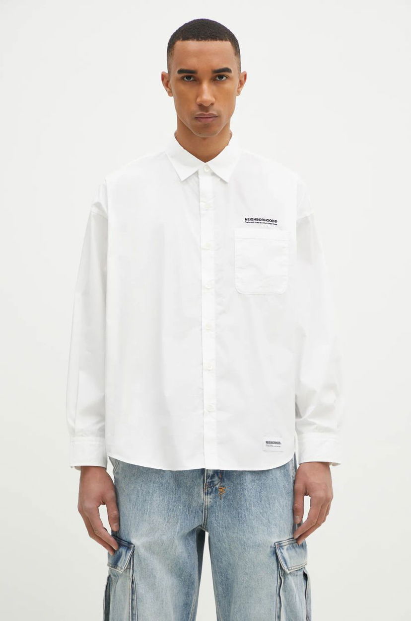 Paita Neighborhood NEIGHBORHOOD Relaxed Fit Shirt Valkoinen | 242SPNH.SHM03