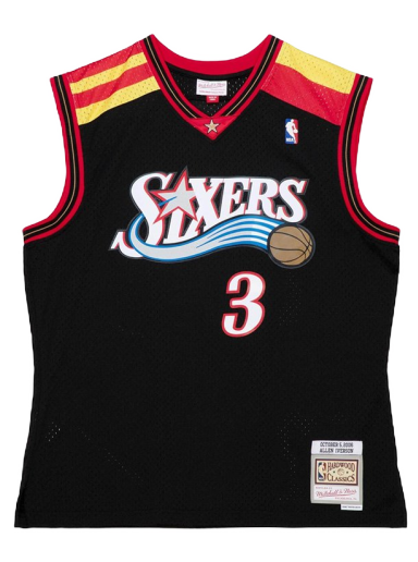 Jersey Mitchell & Ness NBA Philadelphia 76ers Allen Iverson Alternate Spain Jersey Musta | SMJY4203-P7606AIVBLCK
