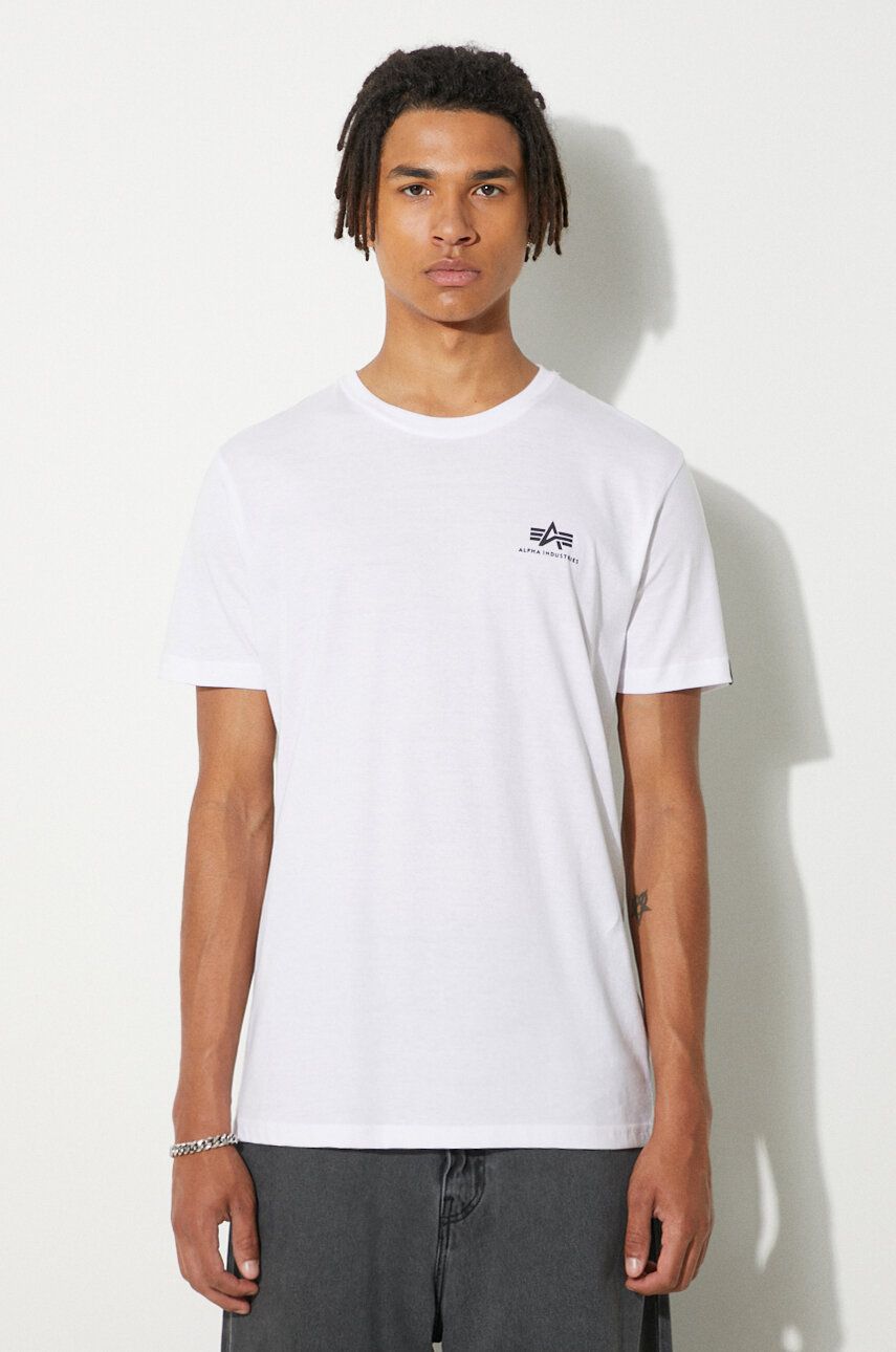 T-paita Alpha Industries Backprint T-Shirt With Print Valkoinen | 128507.09, 0
