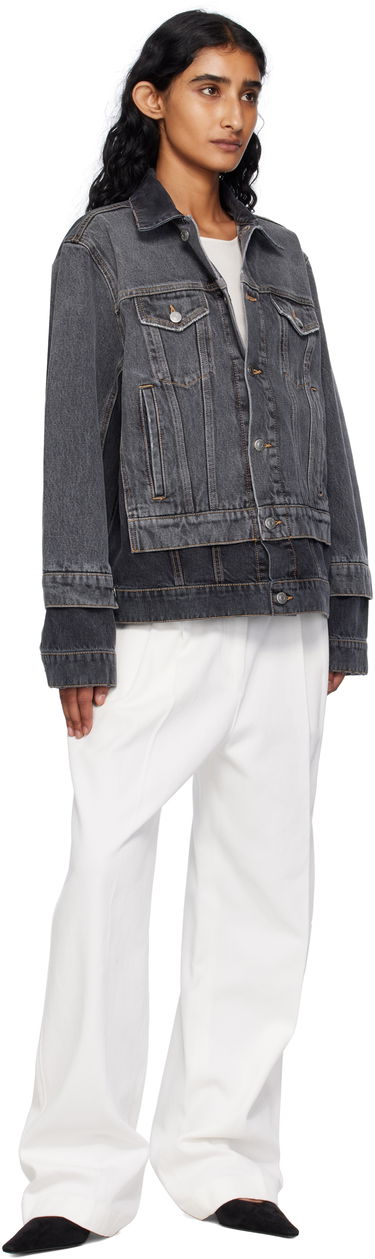 Takki Stella McCartney Stella McCartney Tonal Panelled Denim Jacket Harmaa | 6D03443SQH30, 3