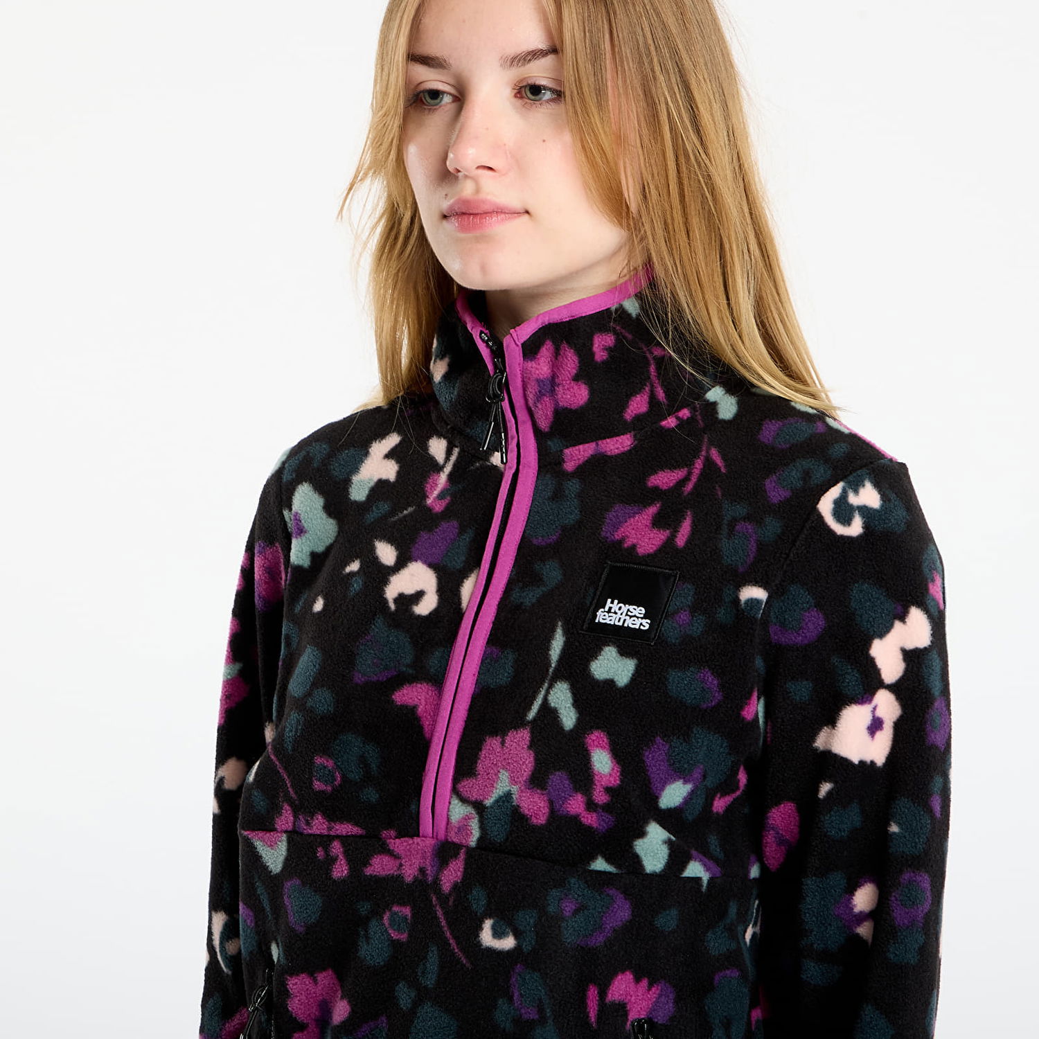 Huppari Horsefeathers Viva Quarter-Zip Fleece Sweatshirt Colored Cheetah Monivärinen | TW049A, 1