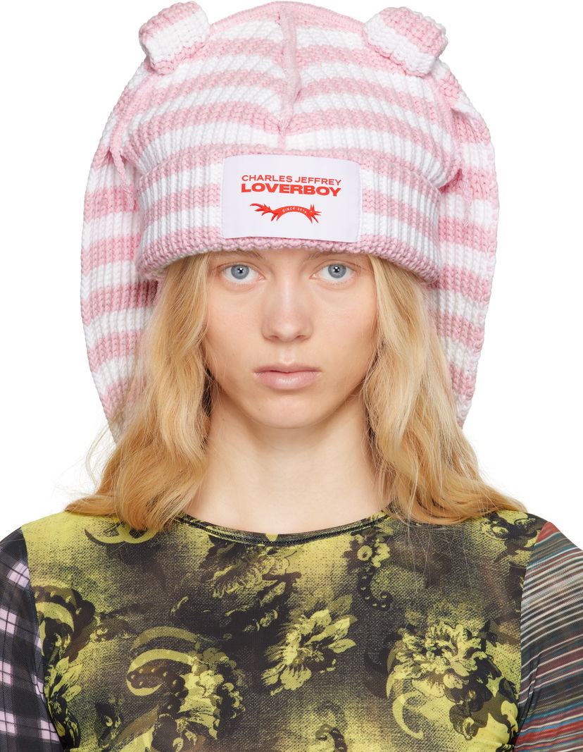 Pipo Charles Jeffrey Loverboy Charles Jeffrey LOVERBOY Chunky Rabbit Beanie Vaaleanpunainen | 54131502