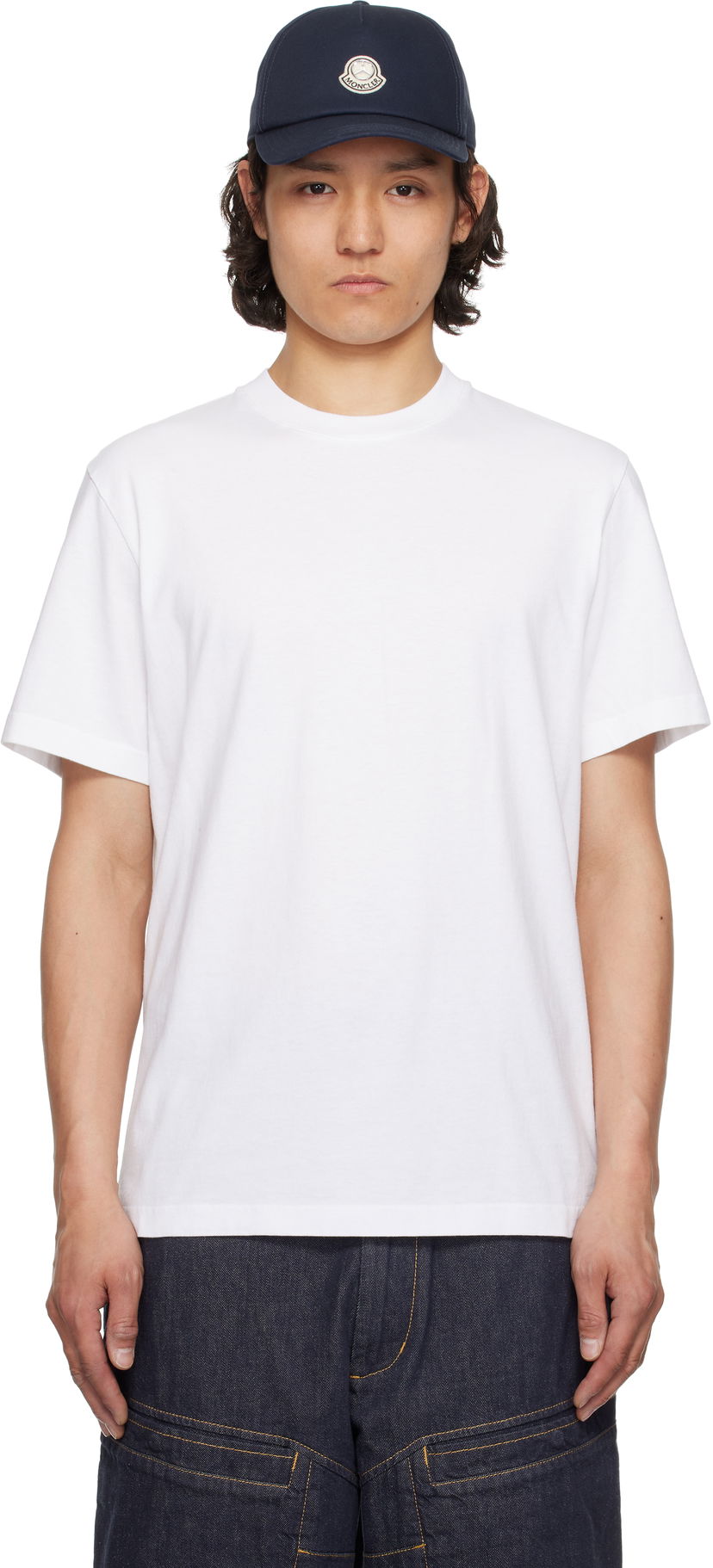 Korkki Moncler Moncler Genius Mercedes-Benz by NIGO Crewneck T-Shirt Tummansininen | K14018C0000489AB9