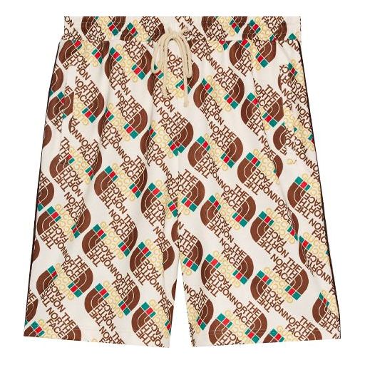Shortsit Gucci Gucci x The North Face Knit Shorts Beige | 651333-XJDCE-9141