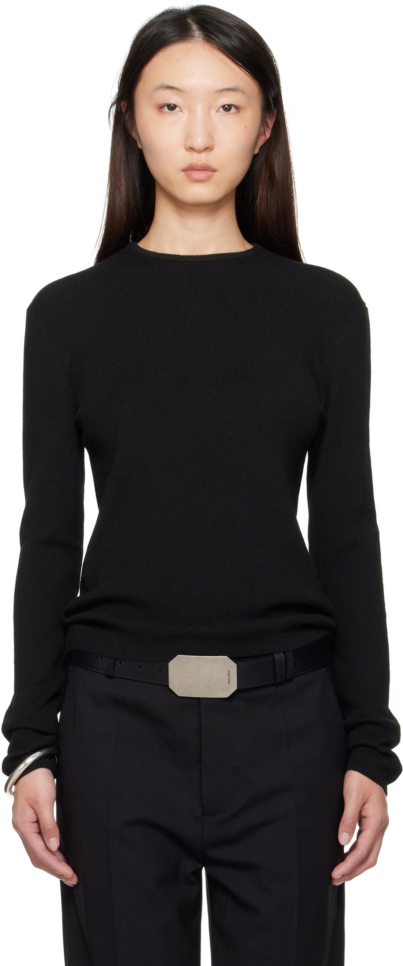 T-paita Fear of God Fear of God ESSENTIALS Soft Rib Long Sleeve T-Shirt Musta | 192SP257800FW