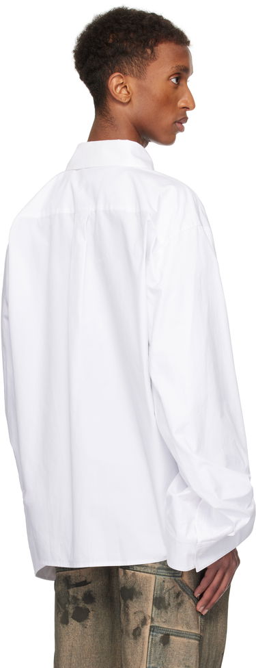 Paita We11done We11done Twisted Sleeve Button-Up Shirt Valkoinen | WD-SH3-24-110-U-WH, 2