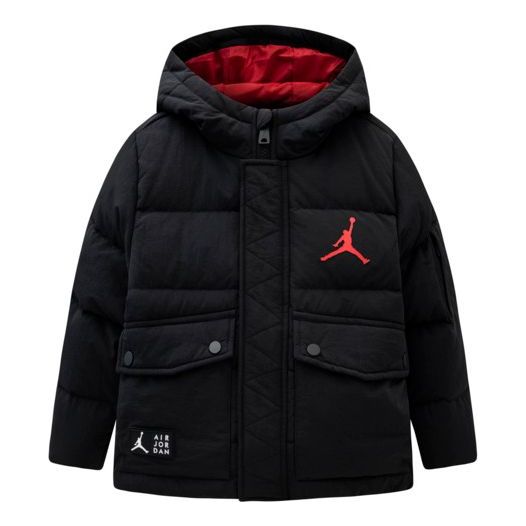 Puffer takki Jordan Air Jordan Puffer Hooded Jacket Musta | JD2342014GS-001