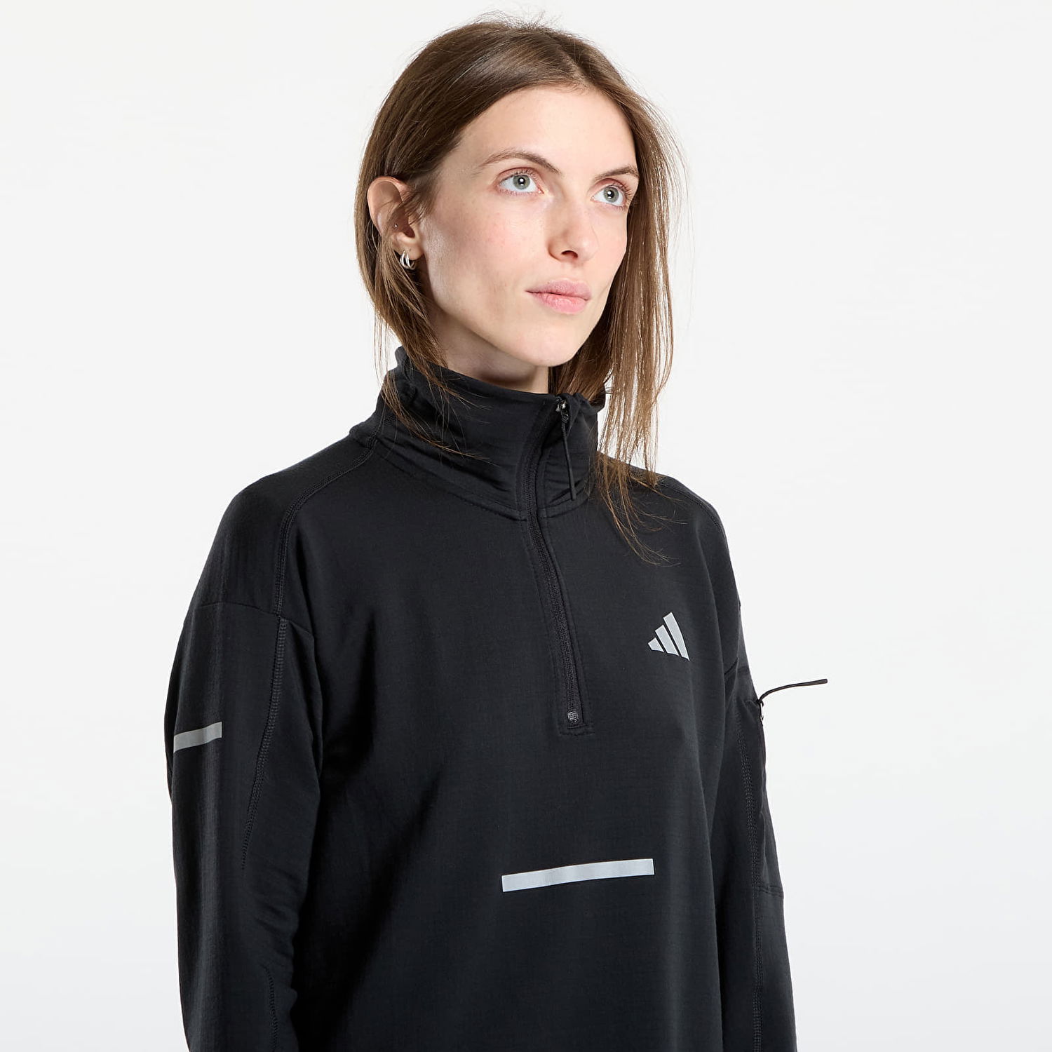 Huppari adidas Performance Adi365 Running Climawarm+ Half-Zip Sweatshirt Musta | JP3842, 1