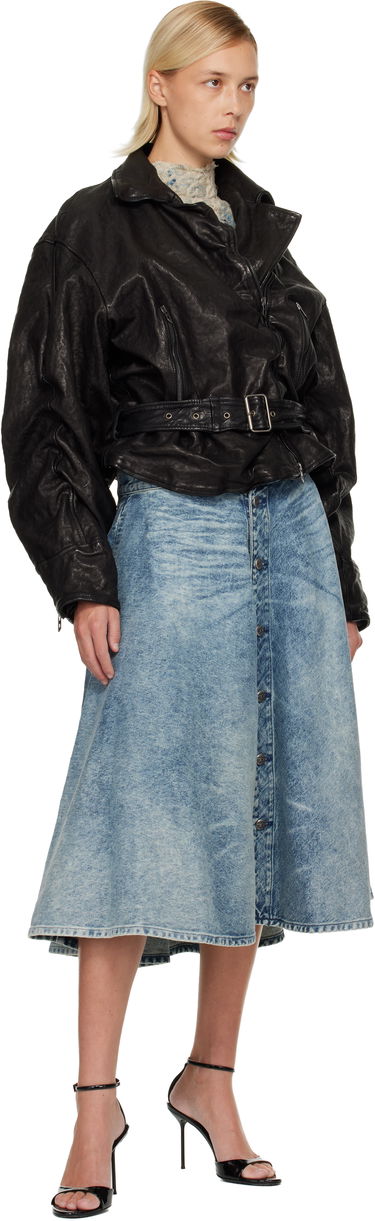 Bomber-takki Diesel L-Oys Leather Bomber Jacket Musta | A20741 0SLCW, 3