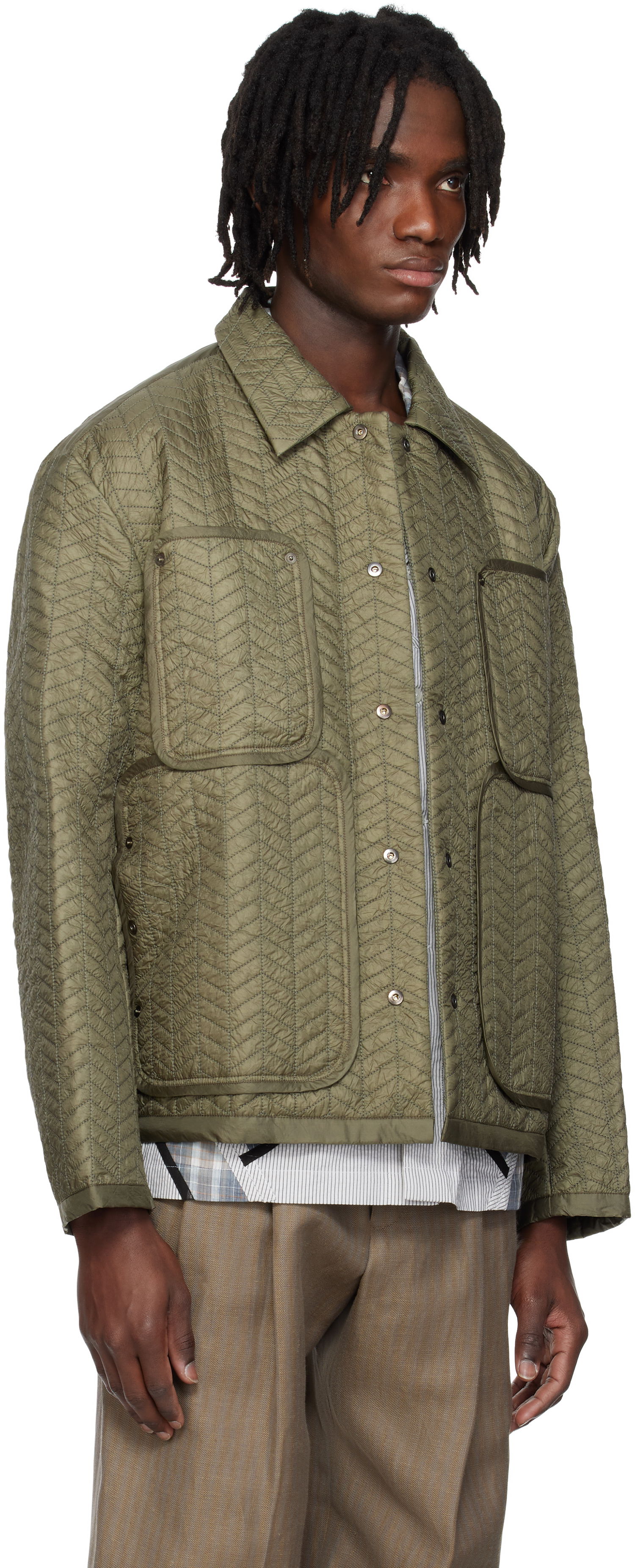 Puffer takki Craig Green Craig Green Quilted Worker Jacket Vihreä | CGSS25CWOJKT82, 1