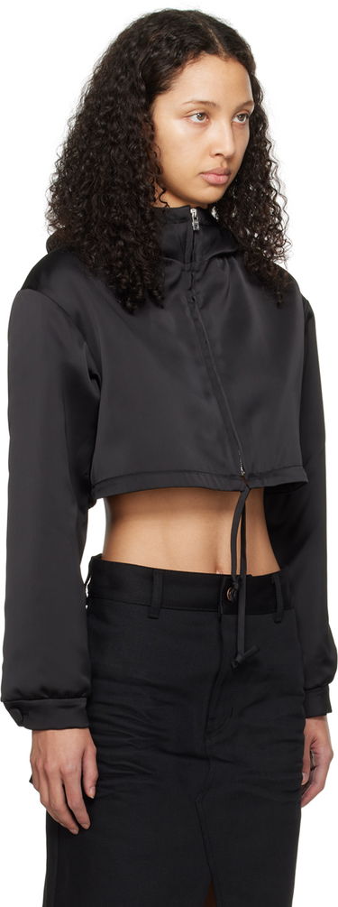 Takki We11done We11done Cropped Track Jacket Musta | WD-JP0-24-091-W-BK, 1