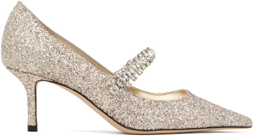 Tennarit ja kengät Jimmy Choo Jimmy Choo Bing 65 Crystal Embellished Glitter Pumps Metallinen | BING PUMP 65