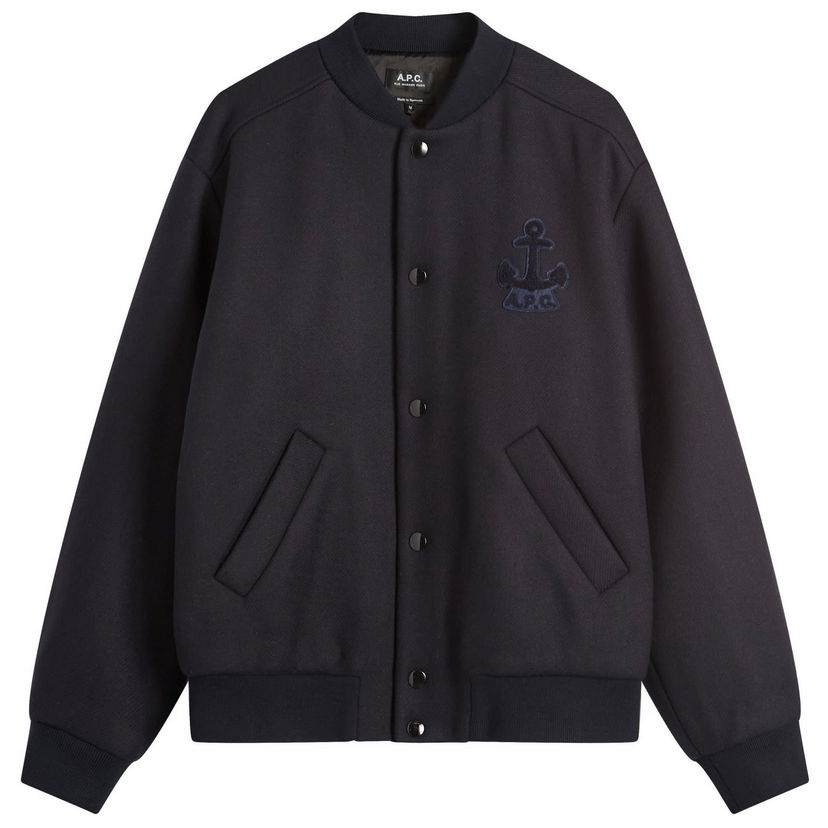 Bomber-takki A.P.C. A.P.C. Micka Varsity Jacket, Size Small Tummansininen | WVBDE-M32010-IAK