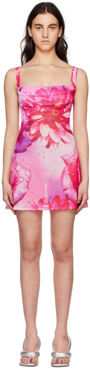 Mekko Miaou Miaou Ginger Floral Print Mini Dress Vaaleanpunainen | 5018PM1DYR
