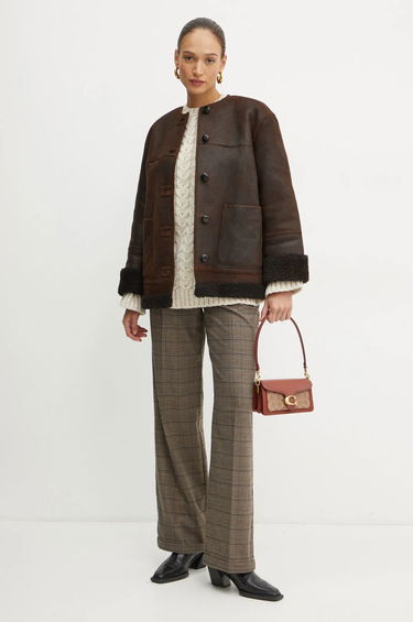 Käsilaukku Coach Brown Leather Shoulder Bag with Removable Strap Ruskea | CY200, 5