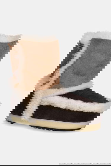 Tennarit ja kengät Moon Boot Two-Tone Suede Snow Boots with Shearling Trim EVX PATCH Ruskea | 80D1470060.MM05, 0