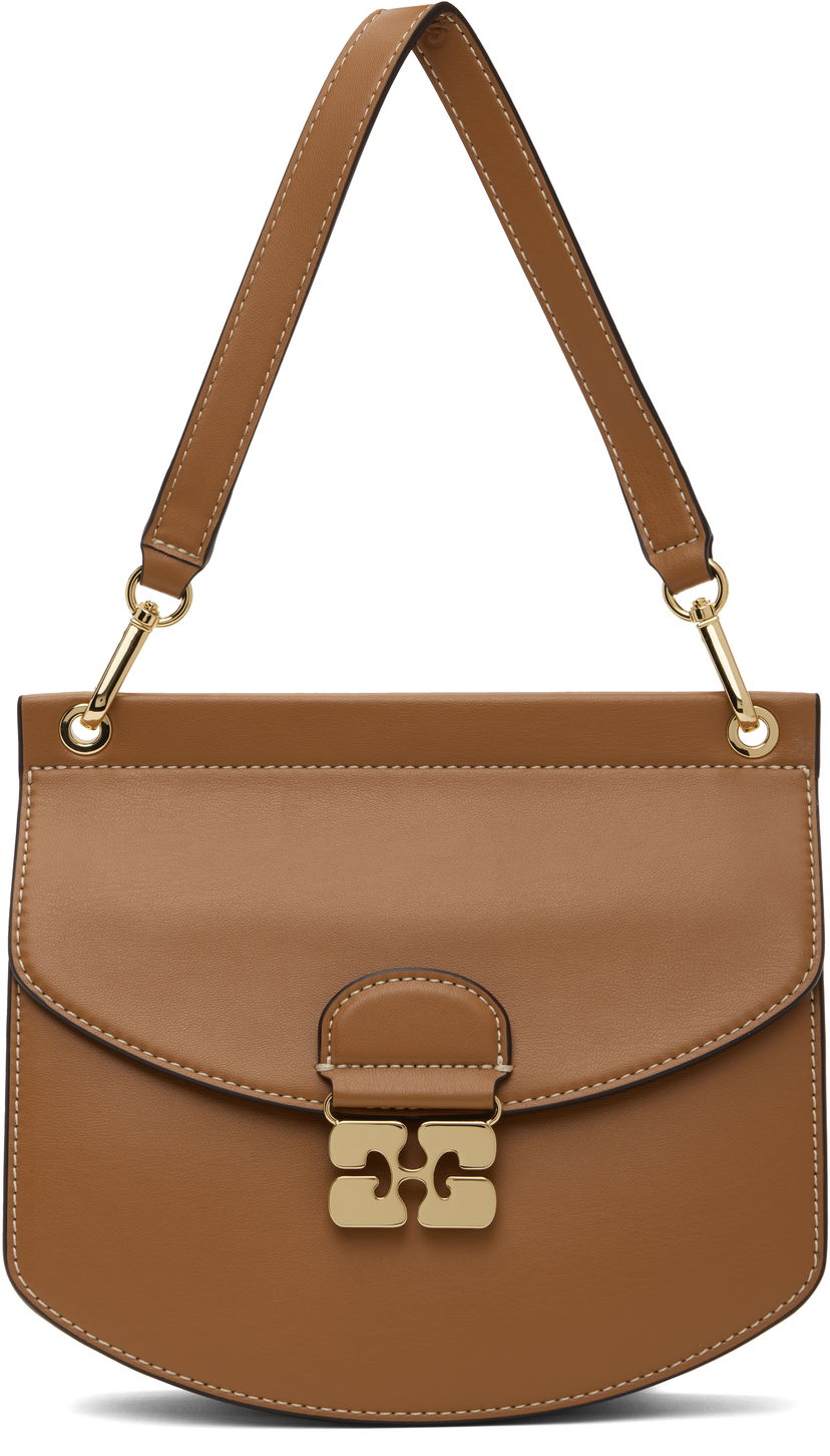 Käsilaukku GANNI GANNI Small Apo-G Shoulder Bag Ruskea | A6448