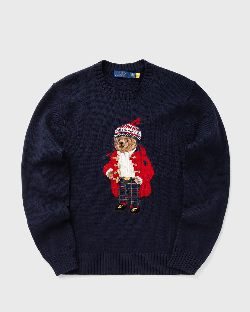 Villapaita Polo by Ralph Lauren Bear Embroidered Pullover Sininen | 710952384001