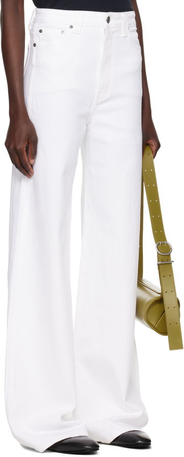 Jeans Khaite Dane High-Waisted Wide-Leg Flared Stretch Jeans Valkoinen | 1170902100, 1