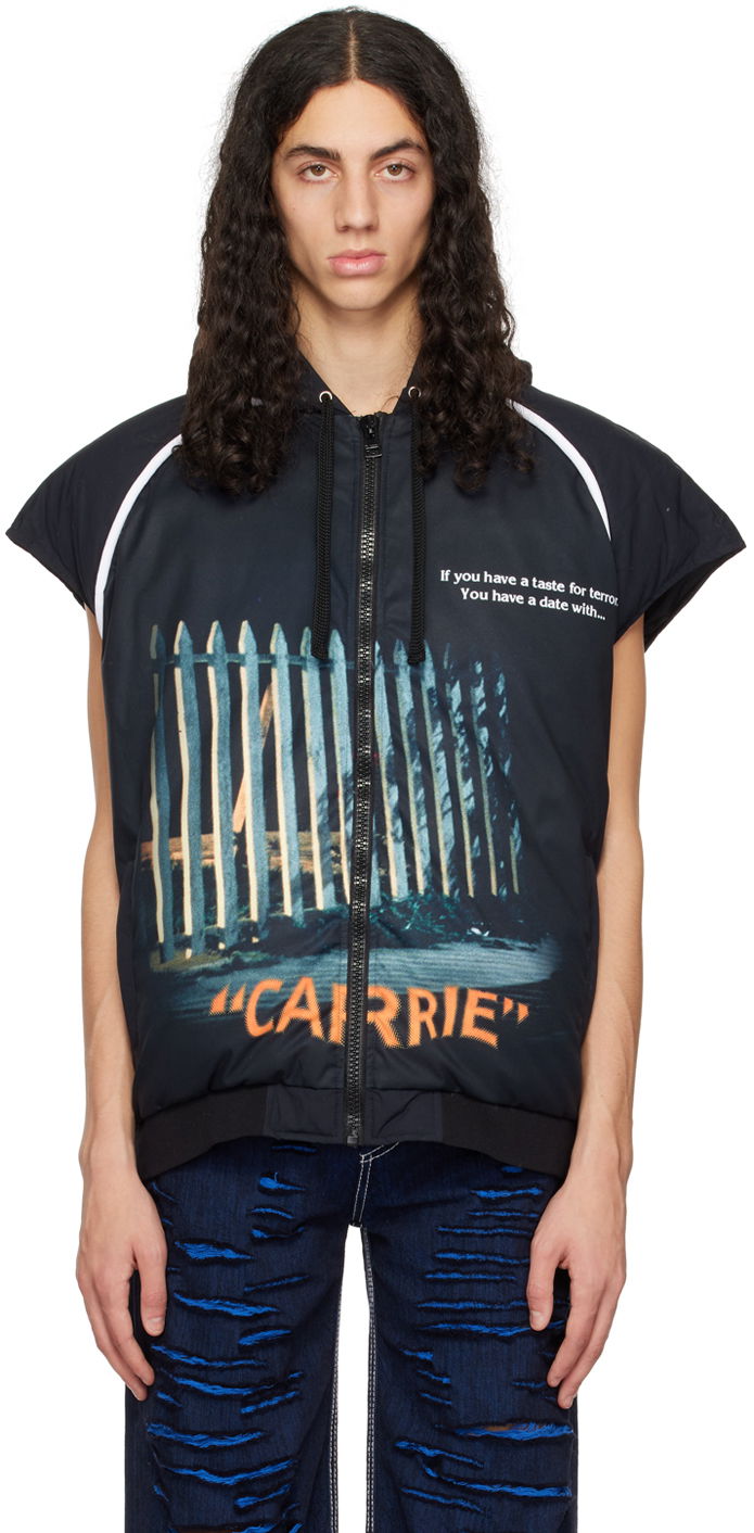 Liivi JW Anderson Black 'Carrie' Gate Printed Vest Musta | JK0207-PG0994