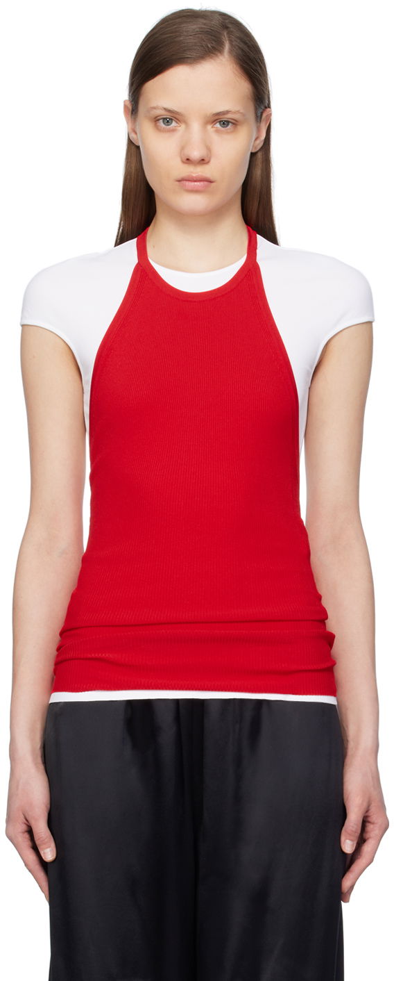 Tankkitoppi FERRAGAMO Ferragamo Layered Halter Tank Top Punainen | 112760 - 772712