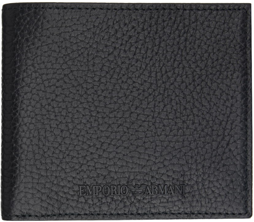 Lompakko Emporio Armani Tumbled Leather Wallet Musta | Y4R168 Y068E