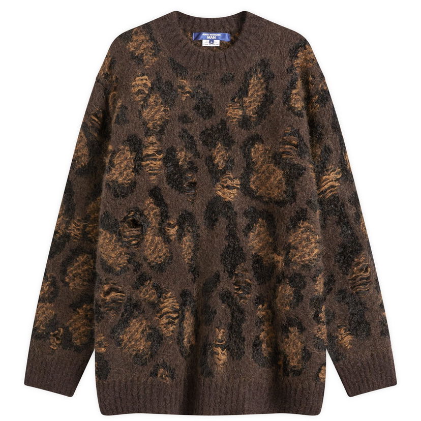 Villapaita Junya Watanabe Junya Watanabe MAN Wool Interlock Knit Sweatshirt Ruskea | WN-N033-051-1