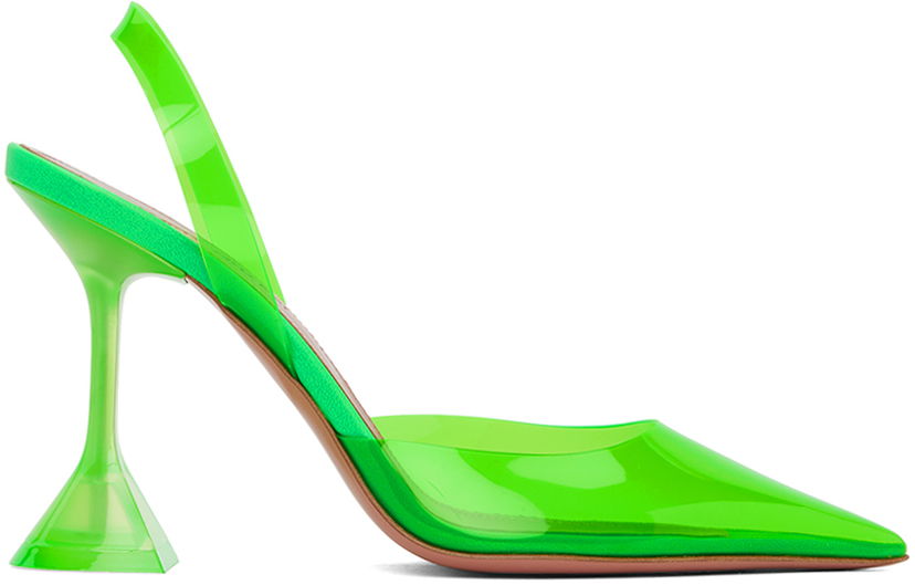 Tennarit ja kengät Amina Muaddi Sling Back Heels Vihreä | HOLLI GLASS SLING CL PVC